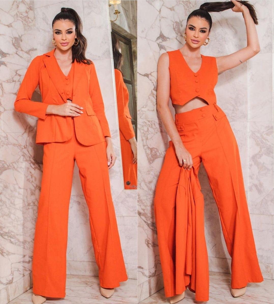 Conjunto calça e colete